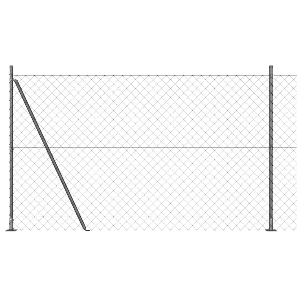 Vidaxl Zaunpfahl grau 10 x 1,5 m (60 x 60 mm Maschenweite)