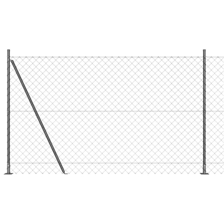 Vidaxl Zaunpfahl grau 10 x 1,5 m (60 x 60 mm Maschenweite)