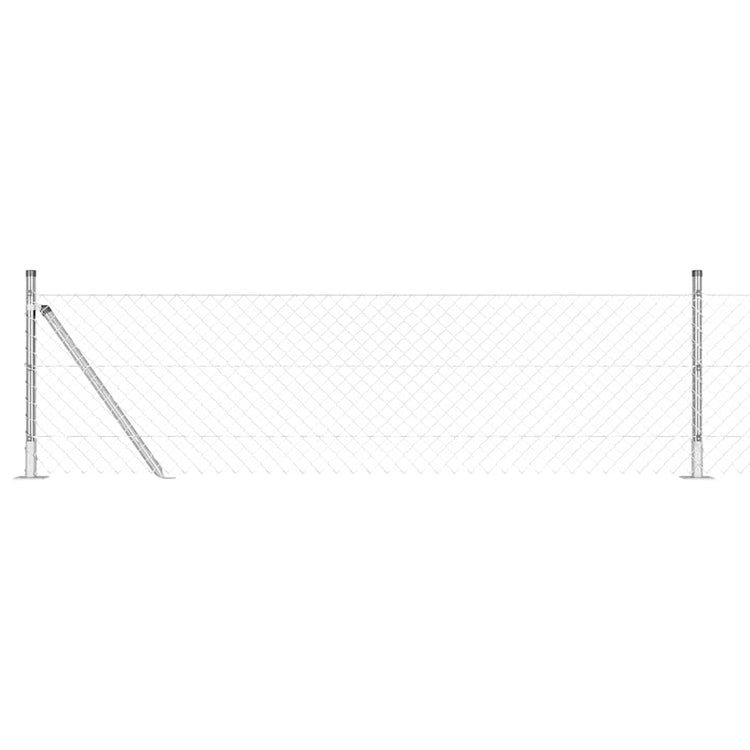 Vidaxl Zaunpfahl Silber 10 x 0,6 m (40 x 40 mm Maschenweite) Stahl