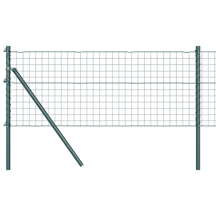 Vidaxl-Zaun mit Pfosten grün 0,8 x 10 m aus Stahl und PVC