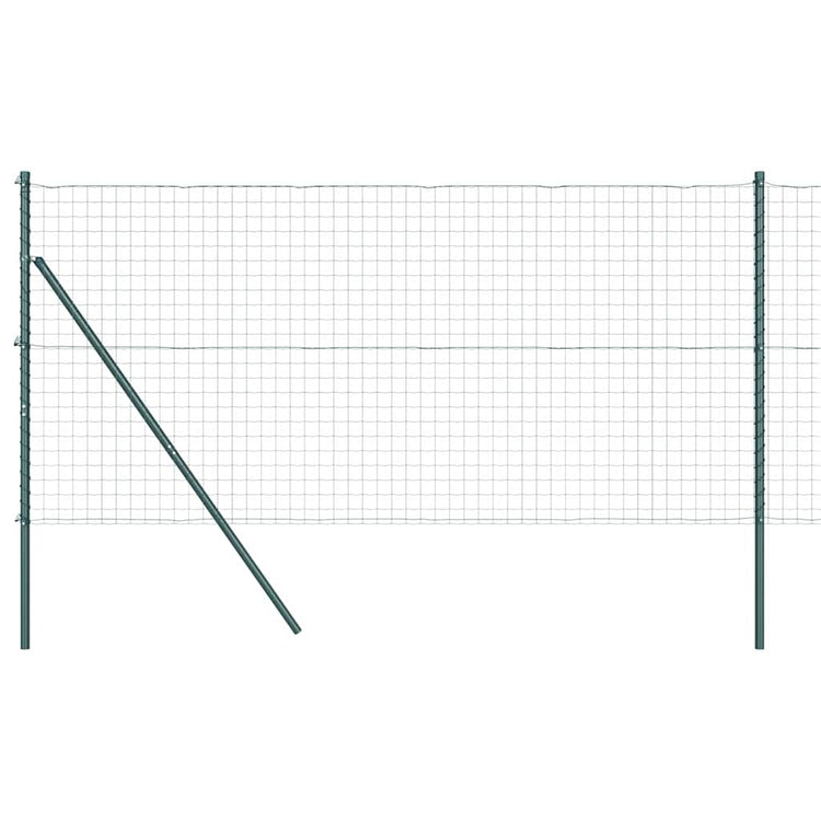 Vidaxxl-Zaun mit Pfosten grün 1,2 x 10 m aus Stahl und PVC