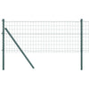 Vidaxxl-Zaun mit Pfosten grün 0,6 x 10 m aus Stahl und PVC