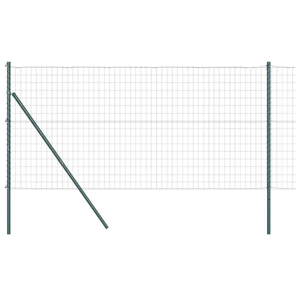 Vidaxxl-Zaun mit Pfosten grün 1 x 10 m aus Stahl und PVC