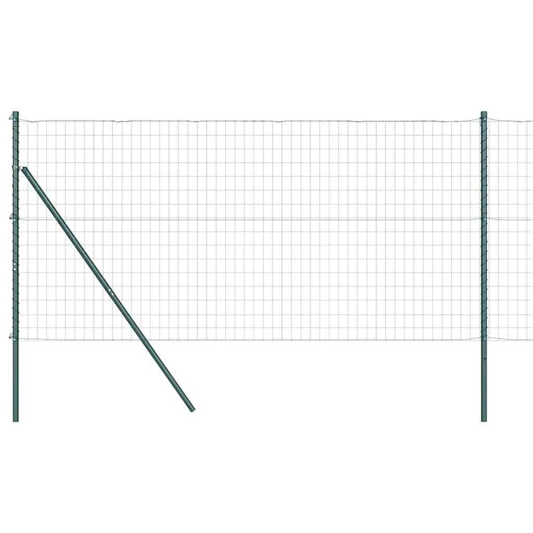 Vidaxxl-Zaun mit Pfosten grün 1 x 10 m aus Stahl und PVC