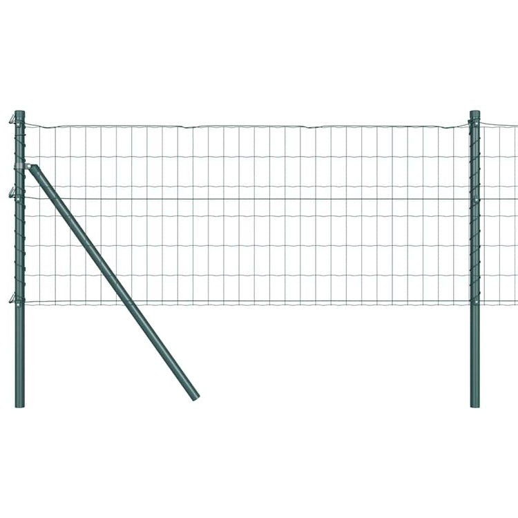 Vidaxxl-Zaun mit Pfosten grün 0,6 x 10 m aus Stahl und PVC