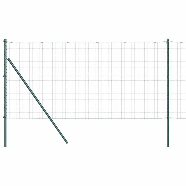 Vidaxxl-Zaun mit Pfosten grün 1 x 10 m aus Stahl und PVC