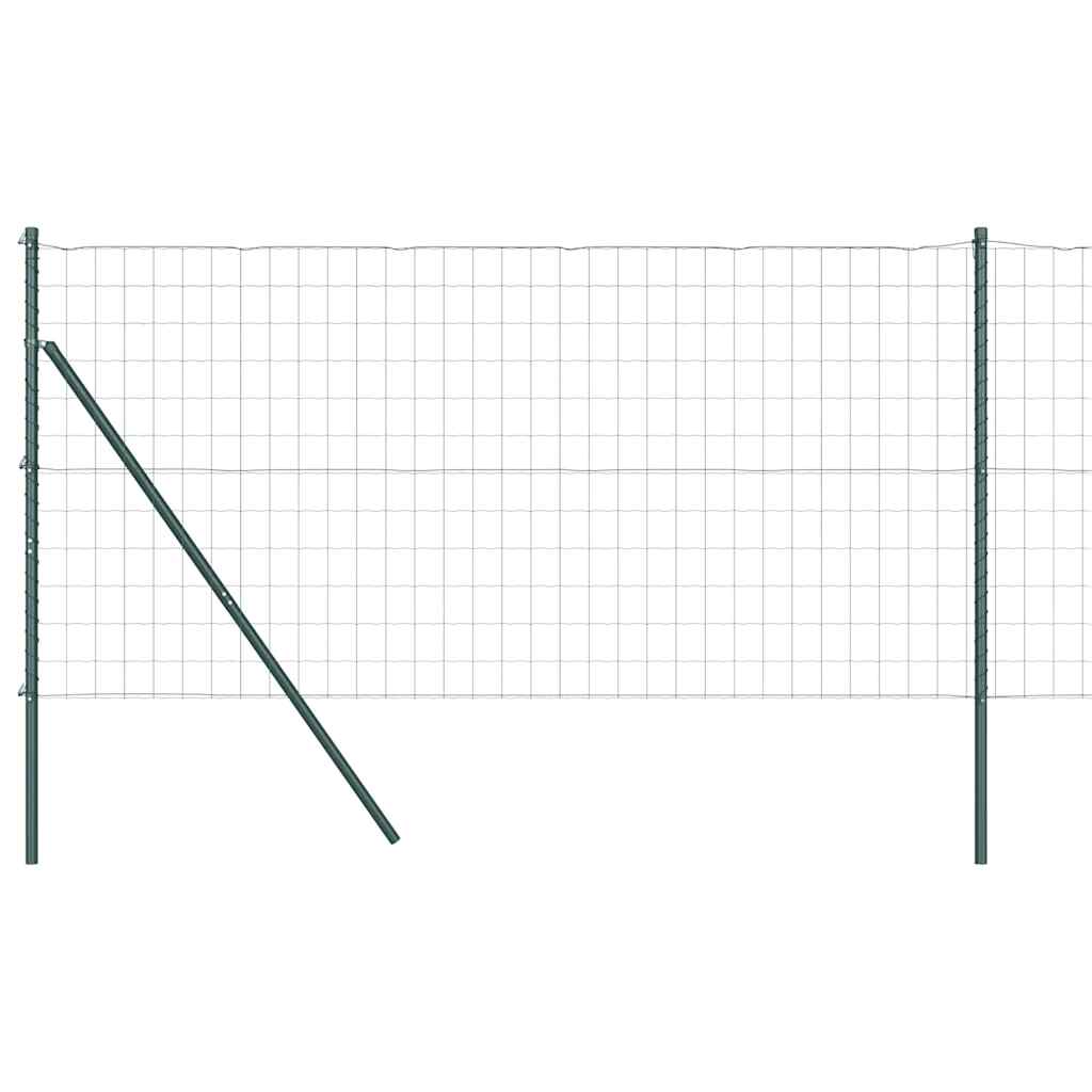 Vidaxxl-Zaun mit Pfosten grün 1,2 x 10 m aus Stahl und PVC