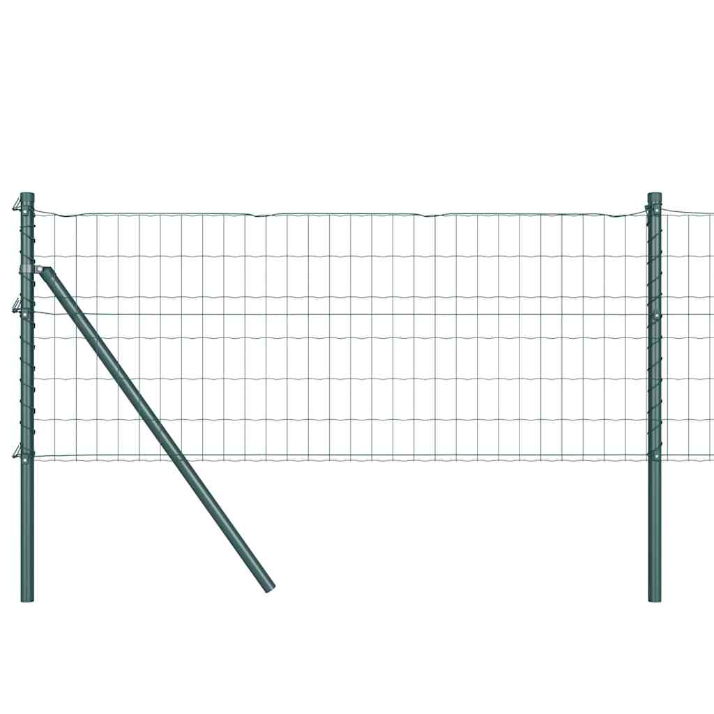 Vidaxxl-Zaun mit Pfosten grün 0,6 x 25 m aus Stahl und PVC