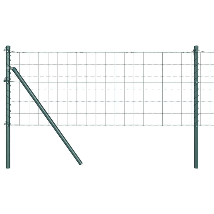 Vidaxxl-Zaun mit Pfosten grün 0,4 x 25 m aus Stahl und PVC