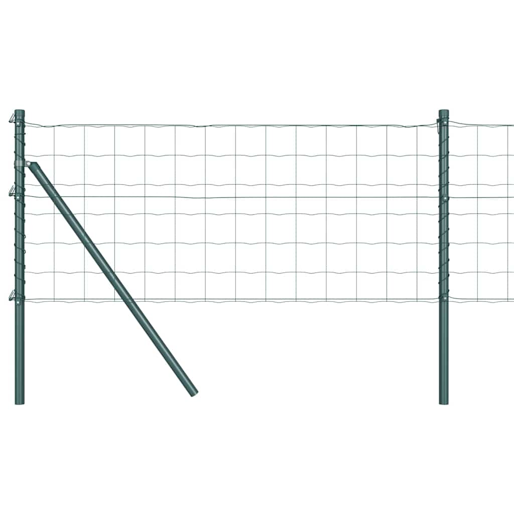 Vidaxxl Zaun mit Pfosten grün 0,8 x 25 m Stahl