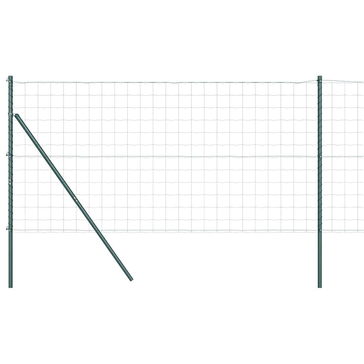 Vidaxxl Zaun mit Pfosten grün 1 x 25 m Stahl