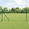 Vidaxxl Zaun mit Pfosten grün 1 x 10 m Stahl