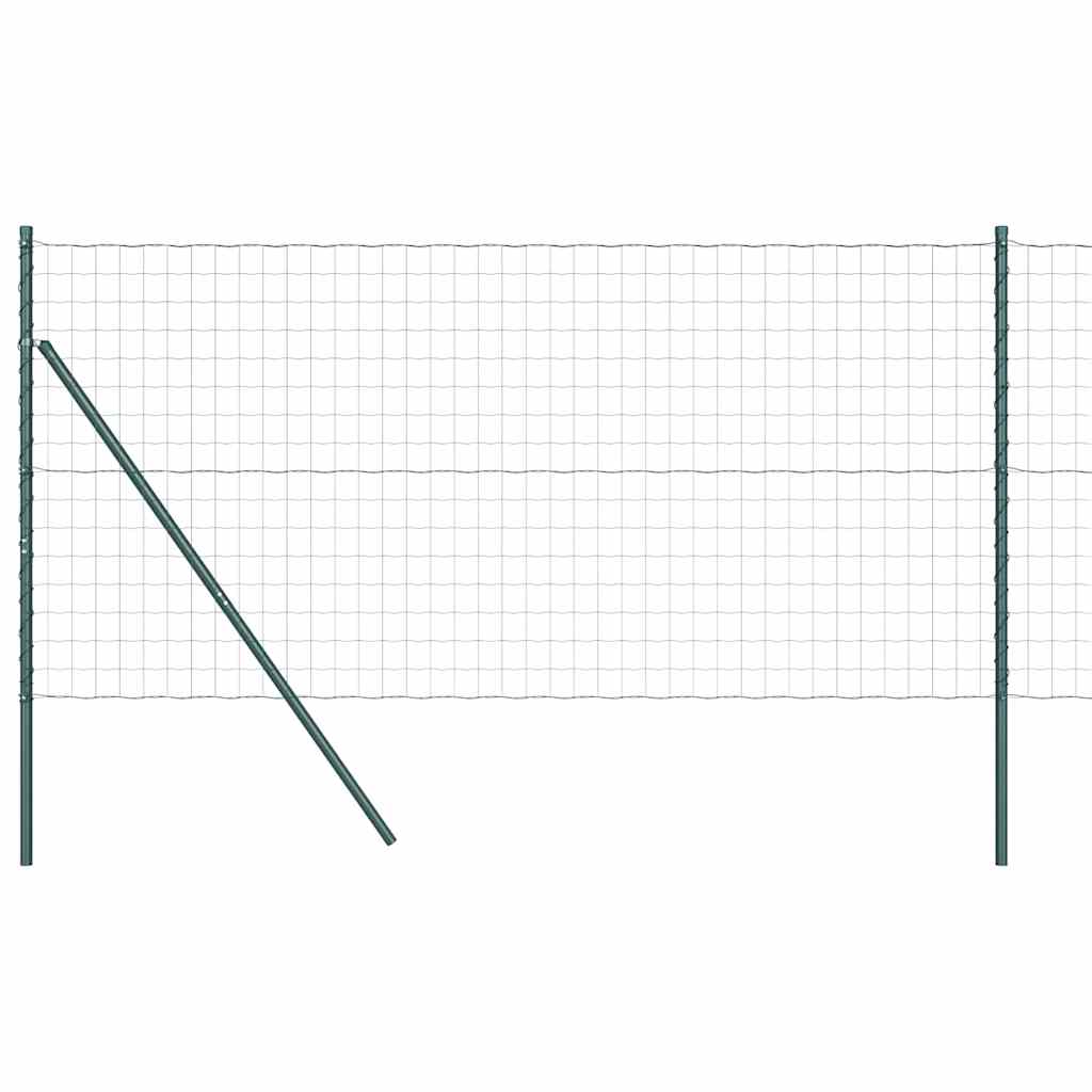 Vidaxxl Zaun mit Pfosten grün 1 x 10 m Stahl