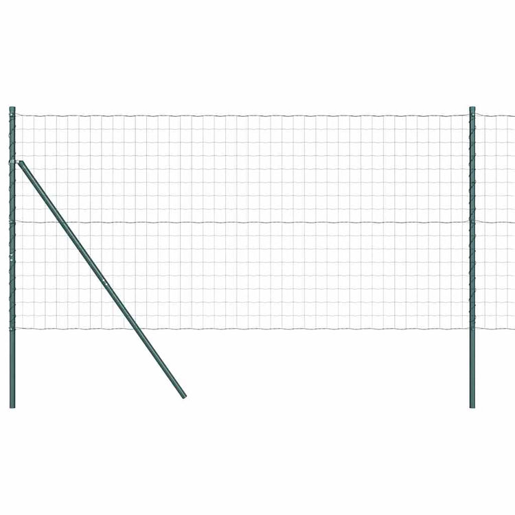 Vidaxxl Zaun mit Pfosten Grün 1,2 x 10 m Stahl