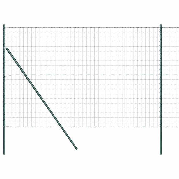 Vidaxxl Zaun mit Pfosten Grün 1,5 x 10 m Stahl