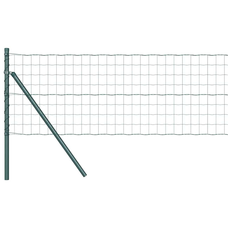 Vidaxxl-Zaun mit Pfosten grün 0,6 x 25 m aus Stahl und PVC