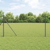 Vidaxl-Zaun mit Pfosten grau 1,4 x 10 m aus Stahl und PVC