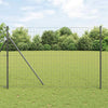 Vidaxl-Zaun mit Pfosten grau 1,5 x 10 m aus Stahl und PVC
