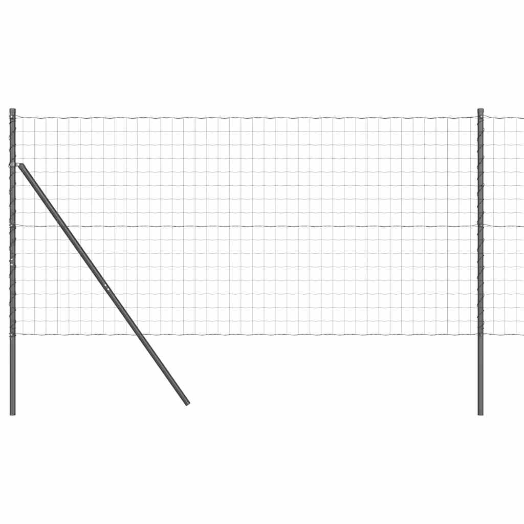 Vidaxxl Zaun mit Pfosten grau 1,2 x 10 m Stahl