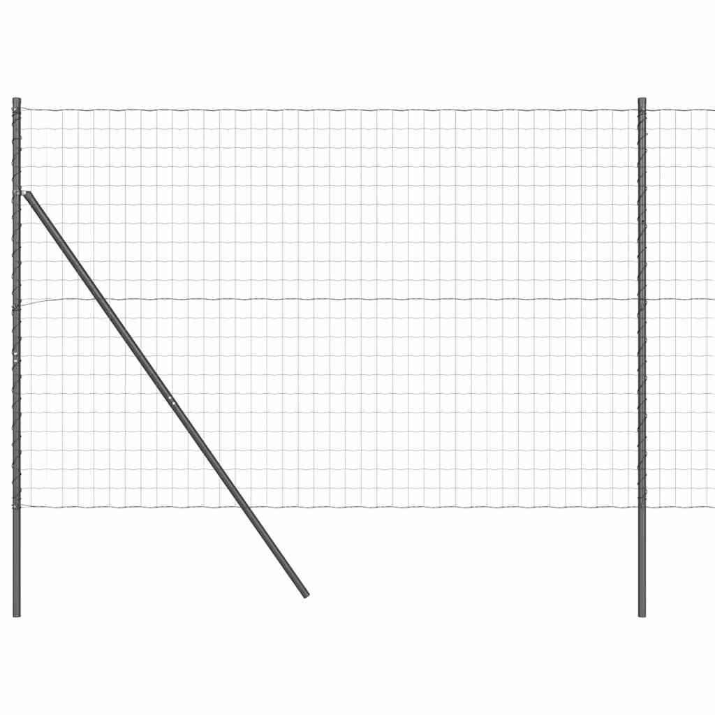 Vidaxl-Zaun mit Pfosten grau 1,5 x 10 m Stahl