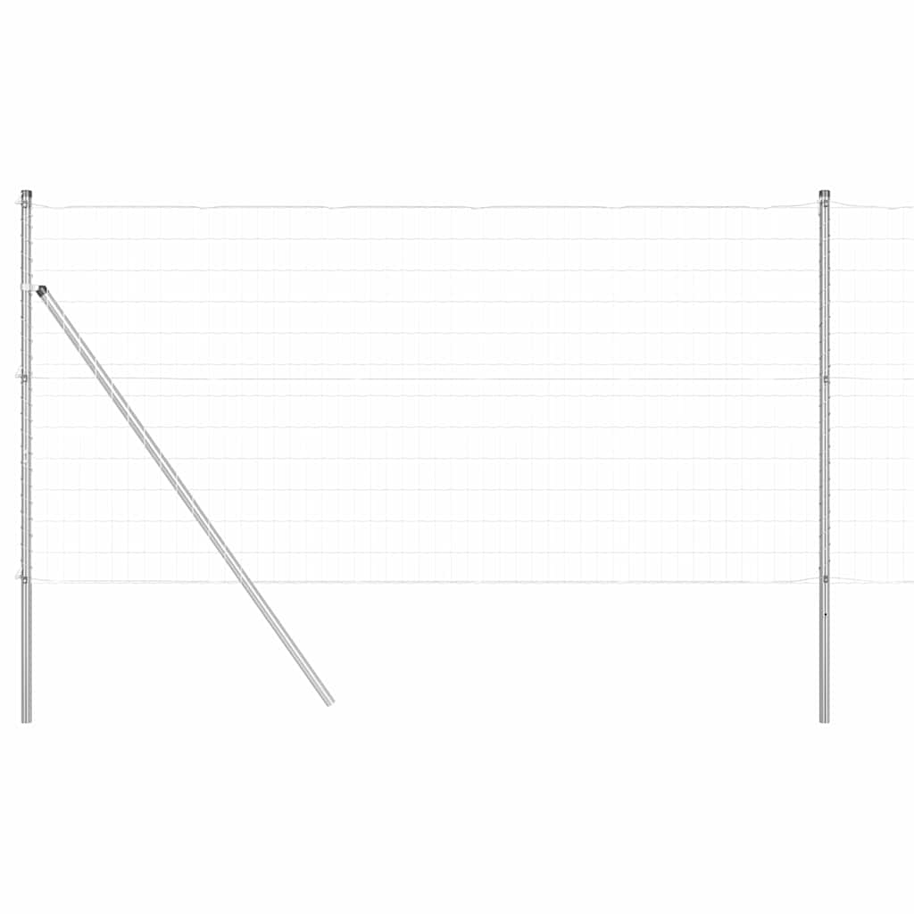 Vidaxl-Zaun mit Pfosten silber 1,2 x 10 m aus Stahl und PVC