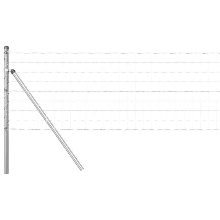 Vidaxl-Zaun mit Pfosten silber 0,6 x 10 m aus Stahl und PVC