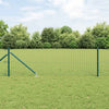 Vidaxxl-Zaun mit Pfosten grün 0,4 x 10 m aus Stahl und PVC