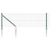 Vidaxxl-Zaun mit Pfosten grün 0,6 x 10 m aus Stahl und PVC
