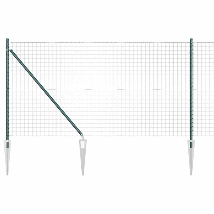 Vidaxxl-Zaun mit Pfosten grün 1 x 10 m aus Stahl und PVC