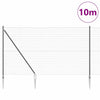 Vidaxl-Zaun mit Pfosten grau 1,6 x 10 m aus Stahl und PVC