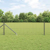 Vidaxl-Zaun mit Pfosten grau 0,4 x 10 m aus Stahl und PVC