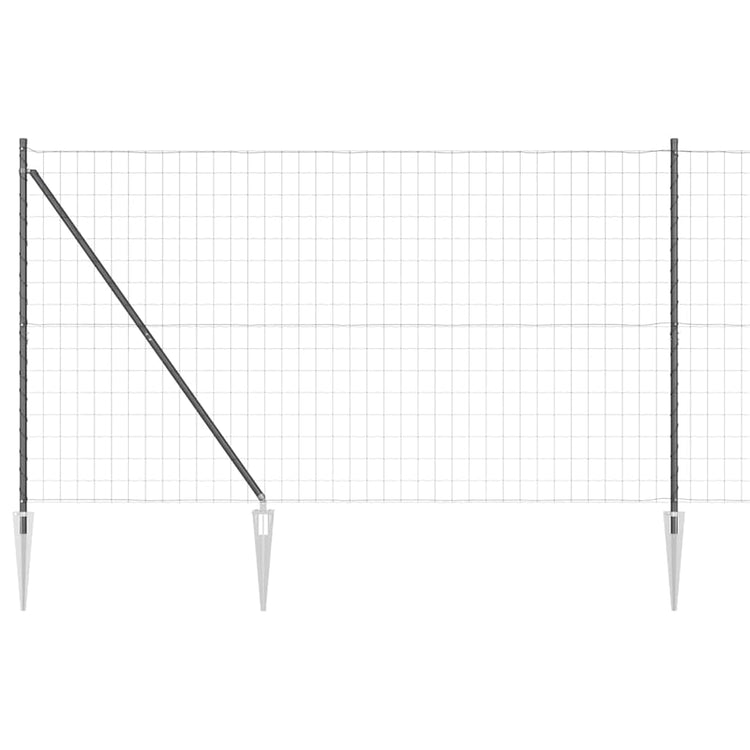 Vidaxl-Zaun mit Pfosten grau 1,5 x 10 m aus Stahl und PVC