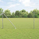 Vidaxxl Zaun mit Pfosten Silber 1,2 x 10 m Stahl