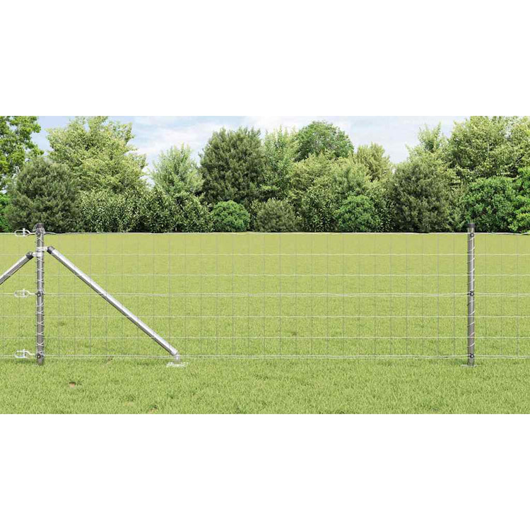 Vidaxxl Zaun mit Pfosten Silber 0,4 x 10 m Stahl