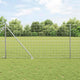 Vidaxxl Zaun mit Pfosten Silber 1 x 10 m Stahl