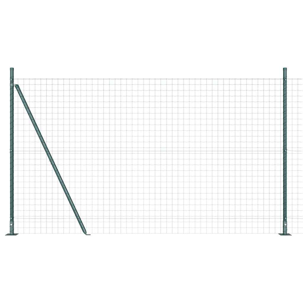 Vidaxl-Zaun mit grünen Pfosten 1,5 x 10 m aus Stahl