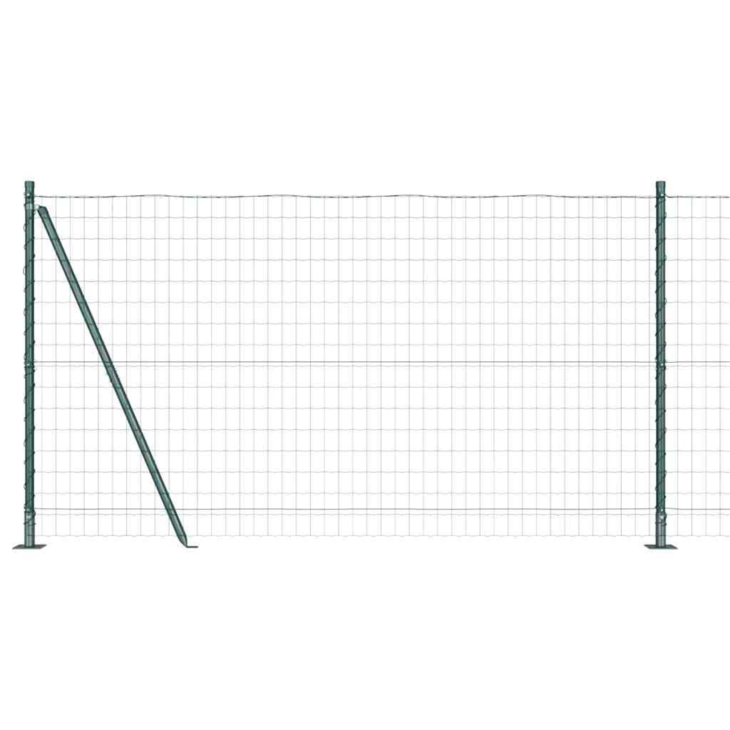 Vidaxxl-Zaun mit Pfosten grün 1,2 x 10 m aus Stahl und PVC