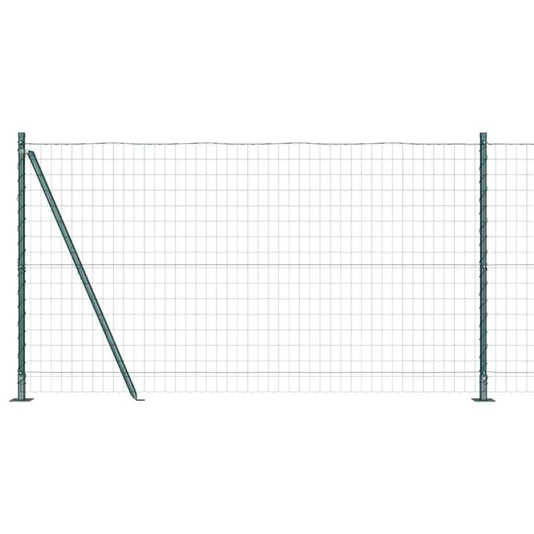 Vidaxxl-Zaun mit Pfosten grün 1,2 x 10 m aus Stahl und PVC