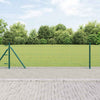 Vidaxxl-Zaun mit Pfosten grün 0,6 x 10 m aus Stahl und PVC