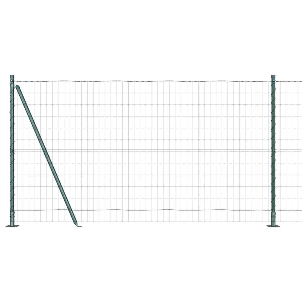 Vidaxxl-Zaun mit Pfosten grün 1,2 x 10 m aus Stahl und PVC