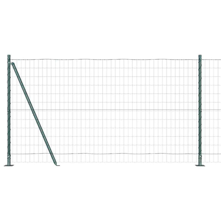 Vidaxxl-Zaun mit Pfosten grün 1,2 x 10 m aus Stahl und PVC