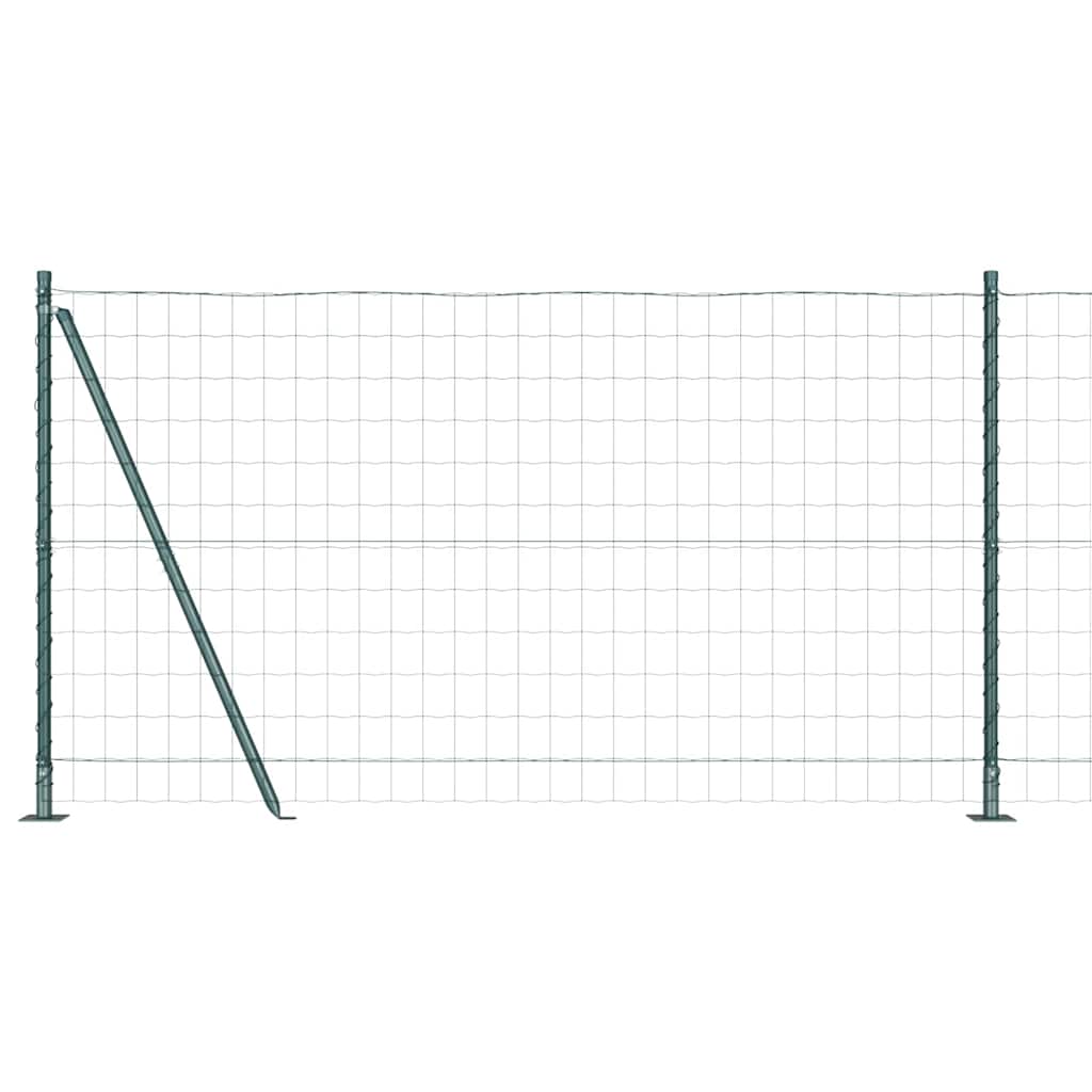 Vidaxxl-Zaun mit Pfosten grün 1,2 x 10 m aus Stahl und PVC