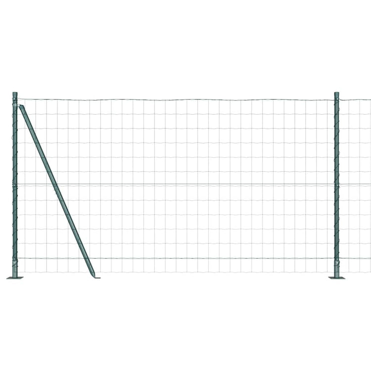 Vidaxxl-Zaun mit Pfosten grün 1,2 x 10 m aus Stahl und PVC