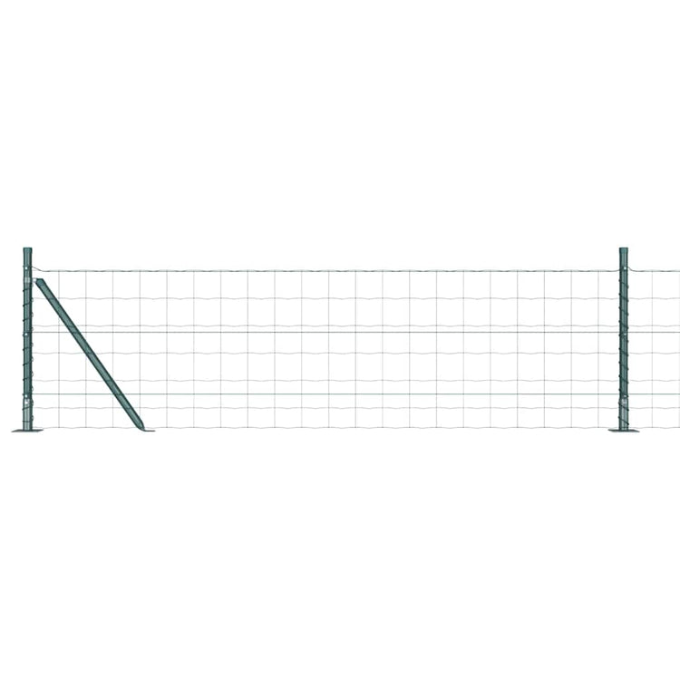 Vidaxxl-Zaun mit Pfosten grün 0,6 x 10 m aus Stahl und PVC