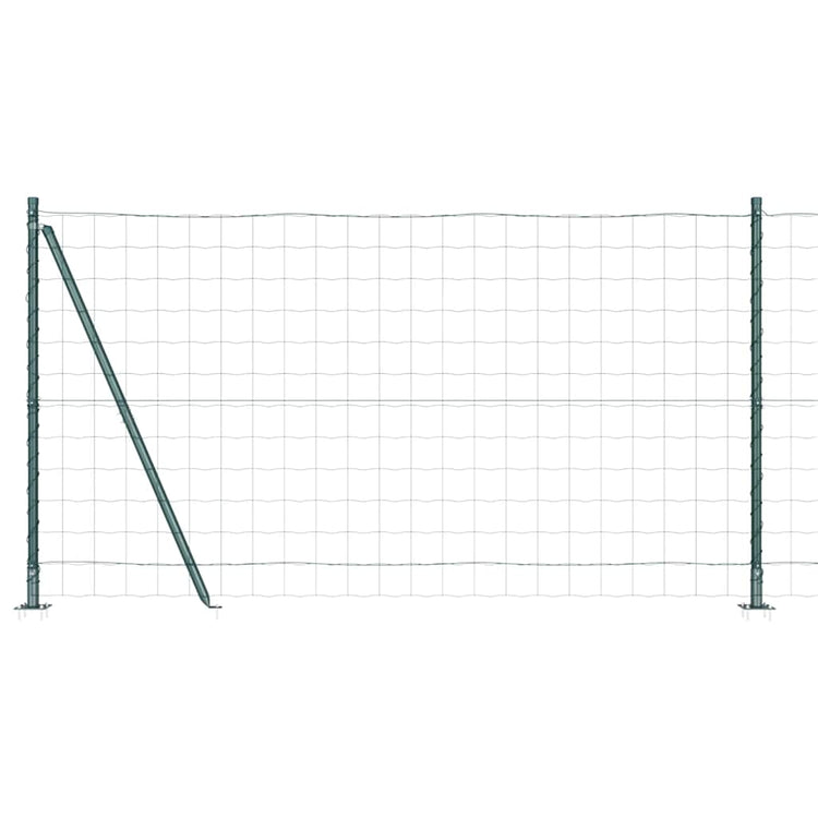Vidaxxl Zaun mit Pfosten Grün 1,2 x 10 m Stahl