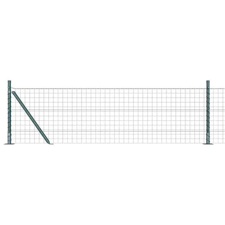 Vidaxxl-Zaun mit Pfosten grün 0,4 x 25 m aus Stahl und PVC