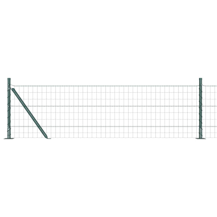 Vidaxxl-Zaun mit Pfosten grün 0,4 x 25 m aus Stahl und PVC