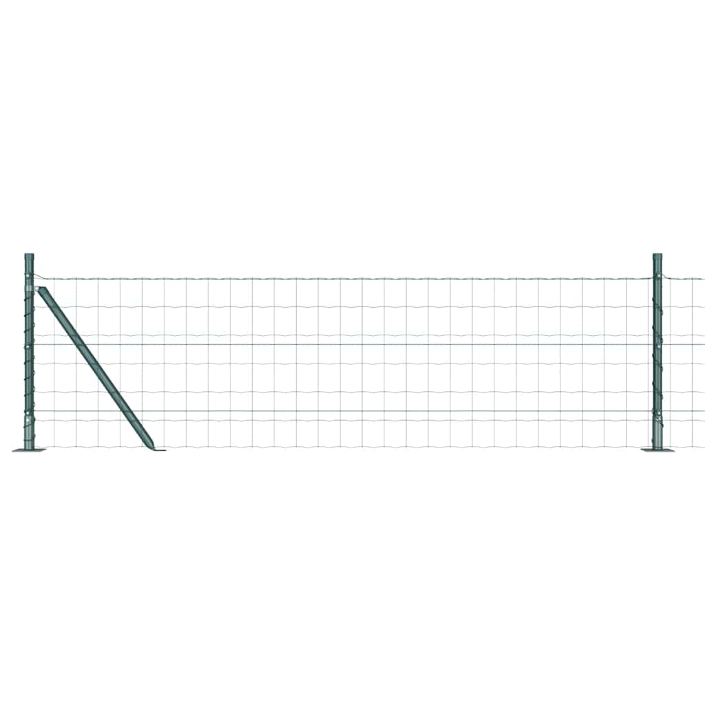Vidaxxl-Zaun mit Pfosten grün 0,4 x 25 m aus Stahl und PVC