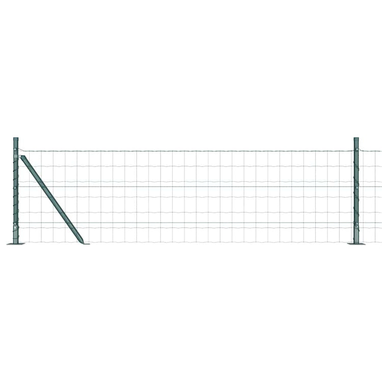 Vidaxxl-Zaun mit Pfosten grün 0,4 x 25 m aus Stahl und PVC