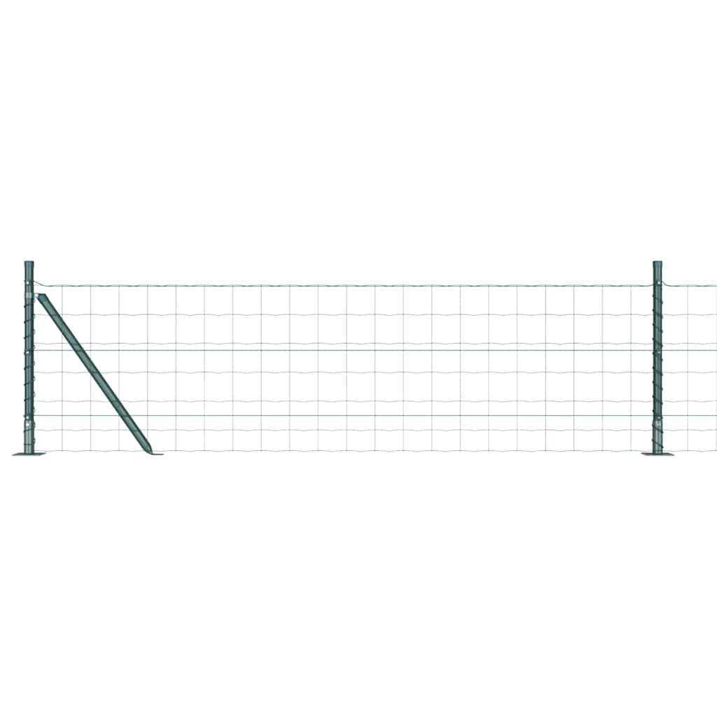 Vidaxxl-Zaun mit Pfosten grün 0,4 x 25 m aus Stahl und PVC